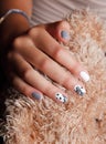 Closeup of cute fashionable nails