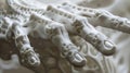 A closeup of a 3D printed hand showcasing the intricate details and design created using the software