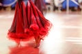 Closeup of dancer`s legs as they do the ballroom dance Royalty Free Stock Photo