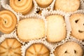 Closeup of danish cookies Royalty Free Stock Photo