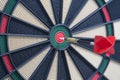 Closeup of a dartboard bullseye Royalty Free Stock Photo