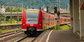 Closeup of the DB Regio Class 425 train in Heidelberg, Germany Royalty Free Stock Photo