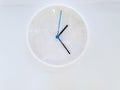 Decorate modern white clock wall isolate on white background