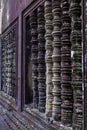 Decorated window at Angkor Wat Royalty Free Stock Photo