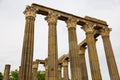 Columns of Roman Temple in Evora Royalty Free Stock Photo