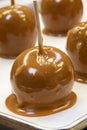 Closeup of delicious caramel apples Royalty Free Stock Photo