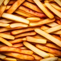 Closeup of delicious french fries - ai generated image