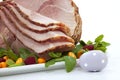 Easter Roasted Sliced Ham Royalty Free Stock Photo
