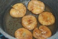 Closeup of delicious and tasty Asian sweet dish called balu shahi or baloshahi