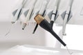 Closeup of dental drills in dentists office Royalty Free Stock Photo