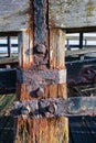 Closeup of a derelict jetty Royalty Free Stock Photo