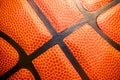 Closeup detail of basketball ball texture background Royalty Free Stock Photo