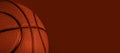 Closeup detail of basketball ball texture background. Lush Lava color Banner Art concept Royalty Free Stock Photo