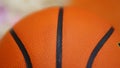 Closeup detail of basketball ball texture background Royalty Free Stock Photo