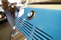 closeup Detail of blue vintage BMW Isetta 300, retro german car 1959, Oldtimer car collection, retro-style, evoking sense of Royalty Free Stock Photo