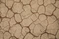 Closeup detail of dry cracked lakebed Royalty Free Stock Photo