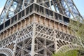 Closeup detail eiffel tower in Paris. Royalty Free Stock Photo