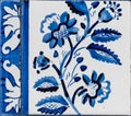 Traditional Portuguese glazed tiles Royalty Free Stock Photo