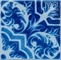 Traditional Portuguese glazed tiles Royalty Free Stock Photo