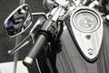 Handle controls of a motorcycle Royalty Free Stock Photo