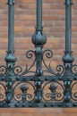 Closeup Details of a Wrought Iron Fence Royalty Free Stock Photo