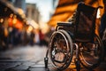 Closeup of determined disabled mans hand on wheelchair, defying limitations