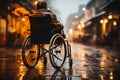 Closeup of determined disabled mans hand on wheelchair, defying limitations