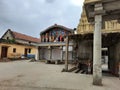 Closeup of Devanahalli Venugopala Swamy Temple with Lord Venkateshwara Marriage and Padmanabha Swamy Statue with Lakshmi