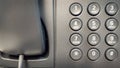 Closeup dial telephone keypad concept for communication, contact us and customer service support Royalty Free Stock Photo