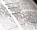 Closeup of the dictionary definition of the word project