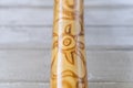 Didgeridoo music instrument with abstract design pattern Royalty Free Stock Photo