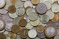 Closeup of different russian coins Royalty Free Stock Photo