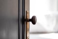 Closeup of doorknob in old house