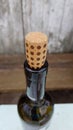 Brown dot pattern on natural cork of wine bottle Royalty Free Stock Photo