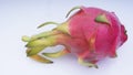 Closeup of dragon fruit on white background. Royalty Free Stock Photo