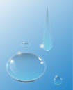 Closeup drop water