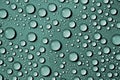 Closeup drops water on grey background. Royalty Free Stock Photo