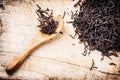 Closeup of dry black tea Royalty Free Stock Photo