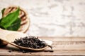 Closeup of dry black tea Royalty Free Stock Photo