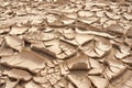 Closeup of dry cracked earth background, clay desert Royalty Free Stock Photo