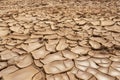 Closeup of dry cracked earth background, clay desert Royalty Free Stock Photo