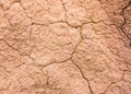 Closeup of dry land. Cracked ground surface Royalty Free Stock Photo