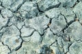 Closeup of dry soil. Cracked ground for background. Crack dried soil in drought, Affected by global warming made climate change. Royalty Free Stock Photo