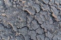 Closeup of dry soil. Cracked texture of ground. Ground in drought, Soil texture and dry mud, Dry land Royalty Free Stock Photo