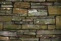 Closeup of drystack stone wall at Botanical Gardens