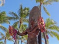 Closeup of Duke Kahanamoku statue