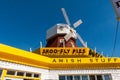 Closeup of Dutch Haven Sign and Windmill Royalty Free Stock Photo