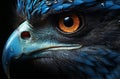 Closeup of eagle red eye. Generative AI