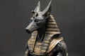 Anubis statue on dark background Royalty Free Stock Photo