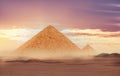 Closeup Egyptian pyramid Of Giza at blue sky Cairo, Egypt Royalty Free Stock Photo